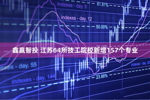 鑫赢智投 江苏64所技工院校新增157个专业